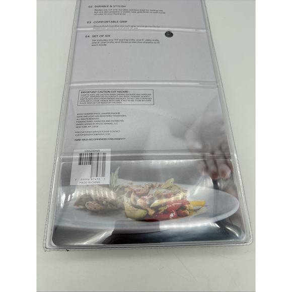 Sharper Image Rose Gold Finish Knife Set 3 Knives Sheaths Pairing Utility Chef - Picture 7 of 7